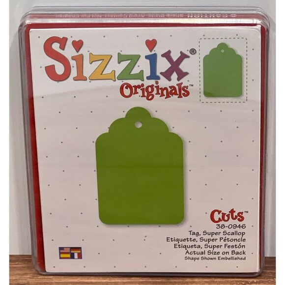 Sizzix Originals cuts Super Scallop Tag Die Cut 38-0946 Lightly Used - Picture 1 of 2